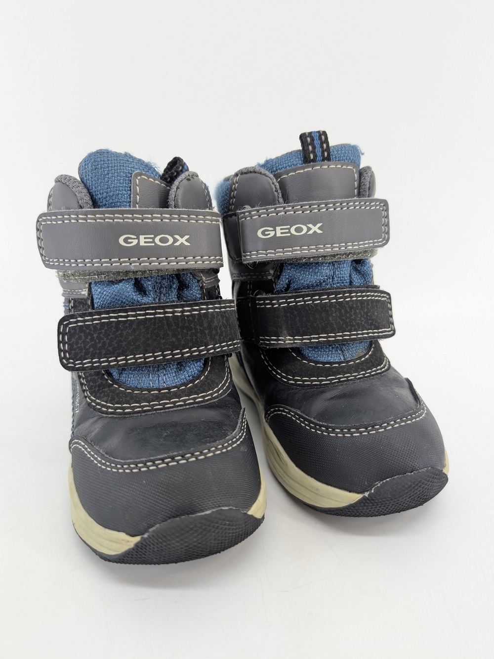 Geox Toddler Amphibiox Winter Boots Navy Blue Gray 6.5US
